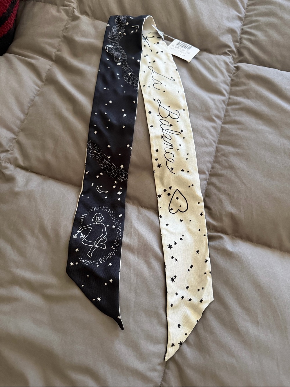 Dior Black & Cream La Balance Libra Mitzah Silk  Scarf